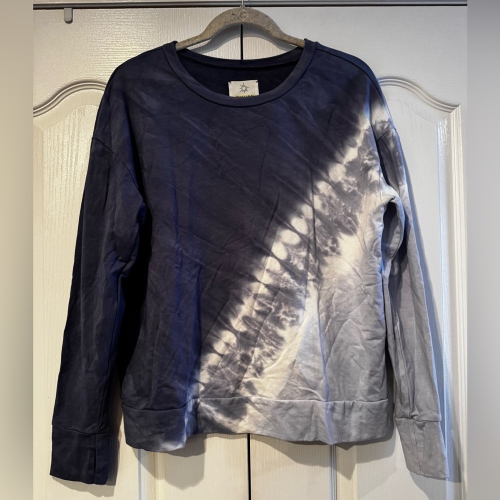 Aerie Offline Blue Tie Dye Oversized Lightweight Sweatshirt - Size S